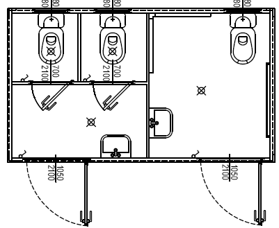 Monoblocchi prefabbricati disabili H22